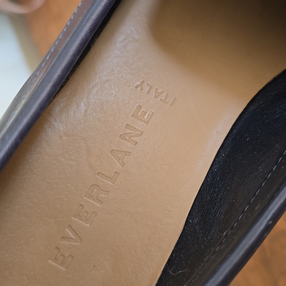 Everlane Italy Modern Day Loafer Leather Size 11 Pointed Toe Flats Quiet Luxury - Picture 5 of 6